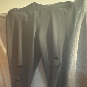Gray Small Ripped Style Women’s Alo Yoga Leggings